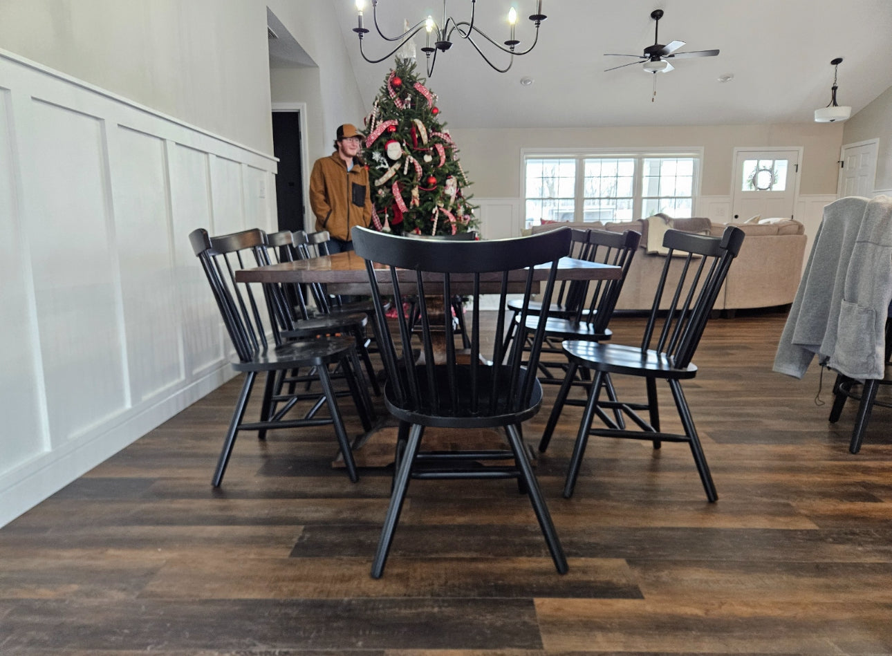 The Sierra Sculpted Table in Walnut