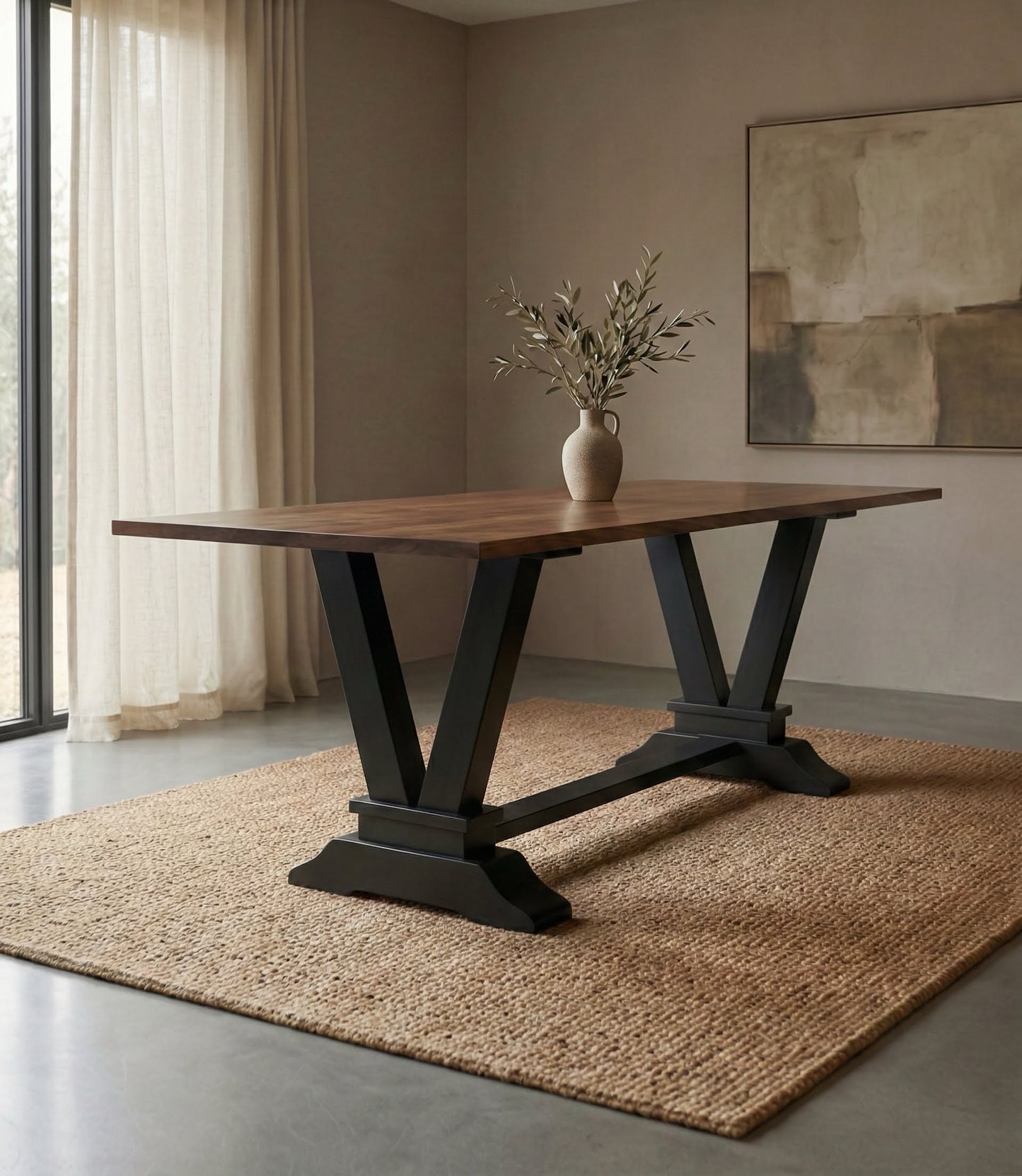 Victor Trestle Table in Walnut