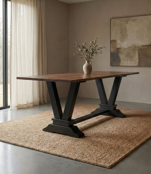 Victor Trestle Table in Walnut
