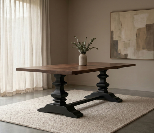 The Sierra Sculpted Table in Walnut