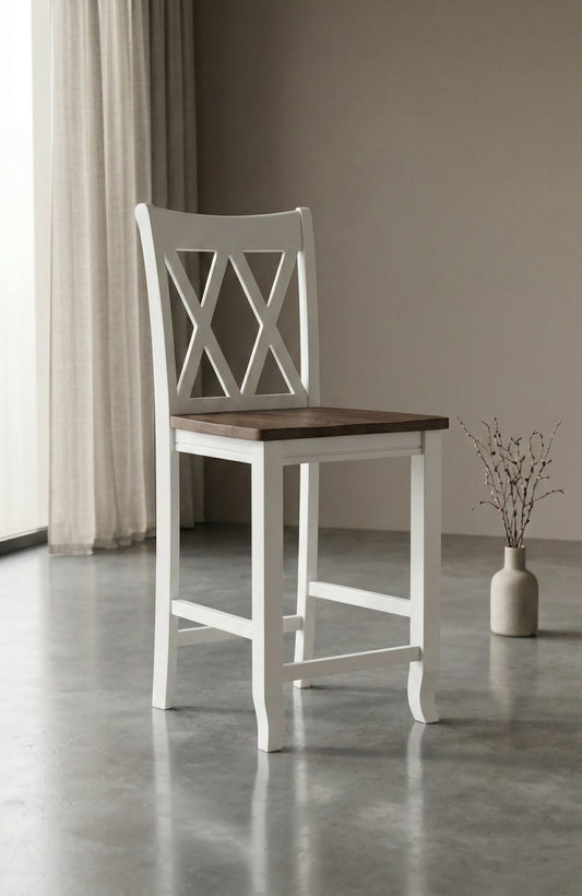 The Double X Back Stool