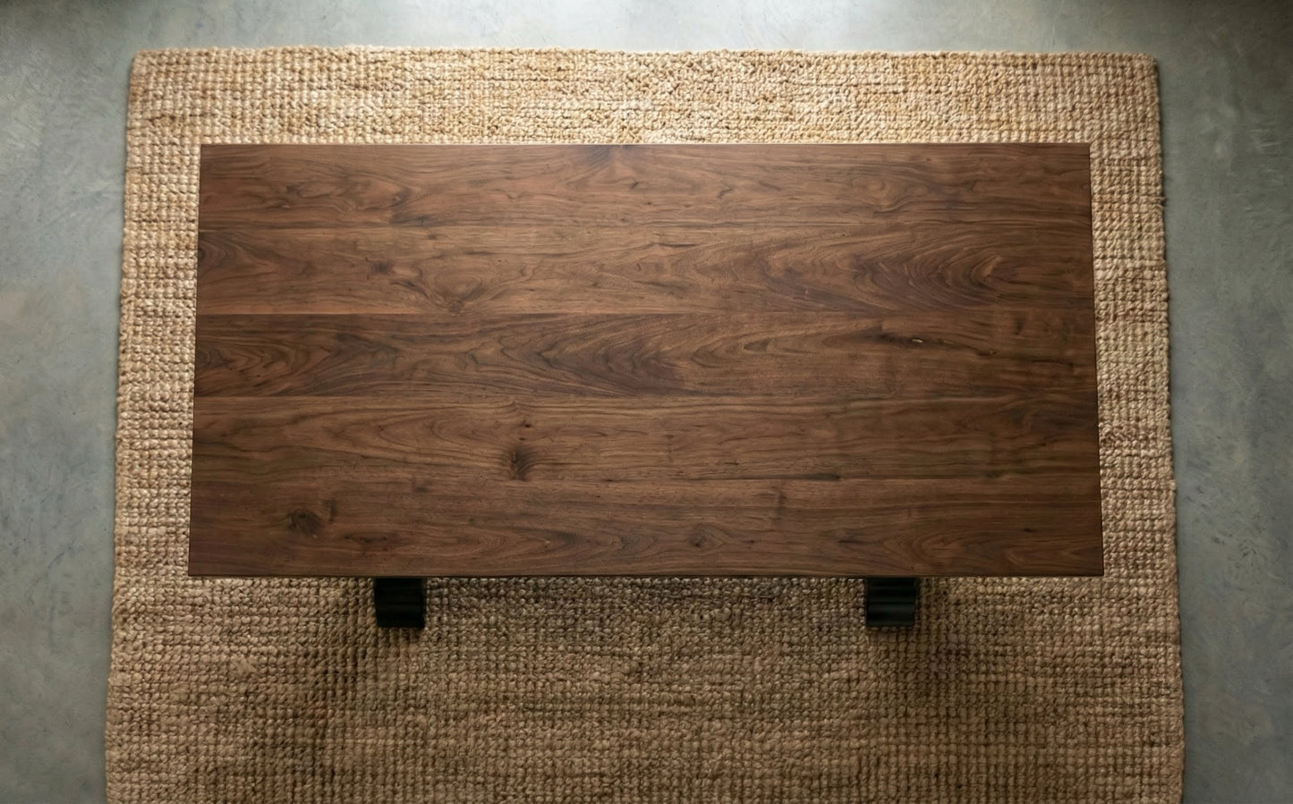 Crescent Trestle Table in Walnut
