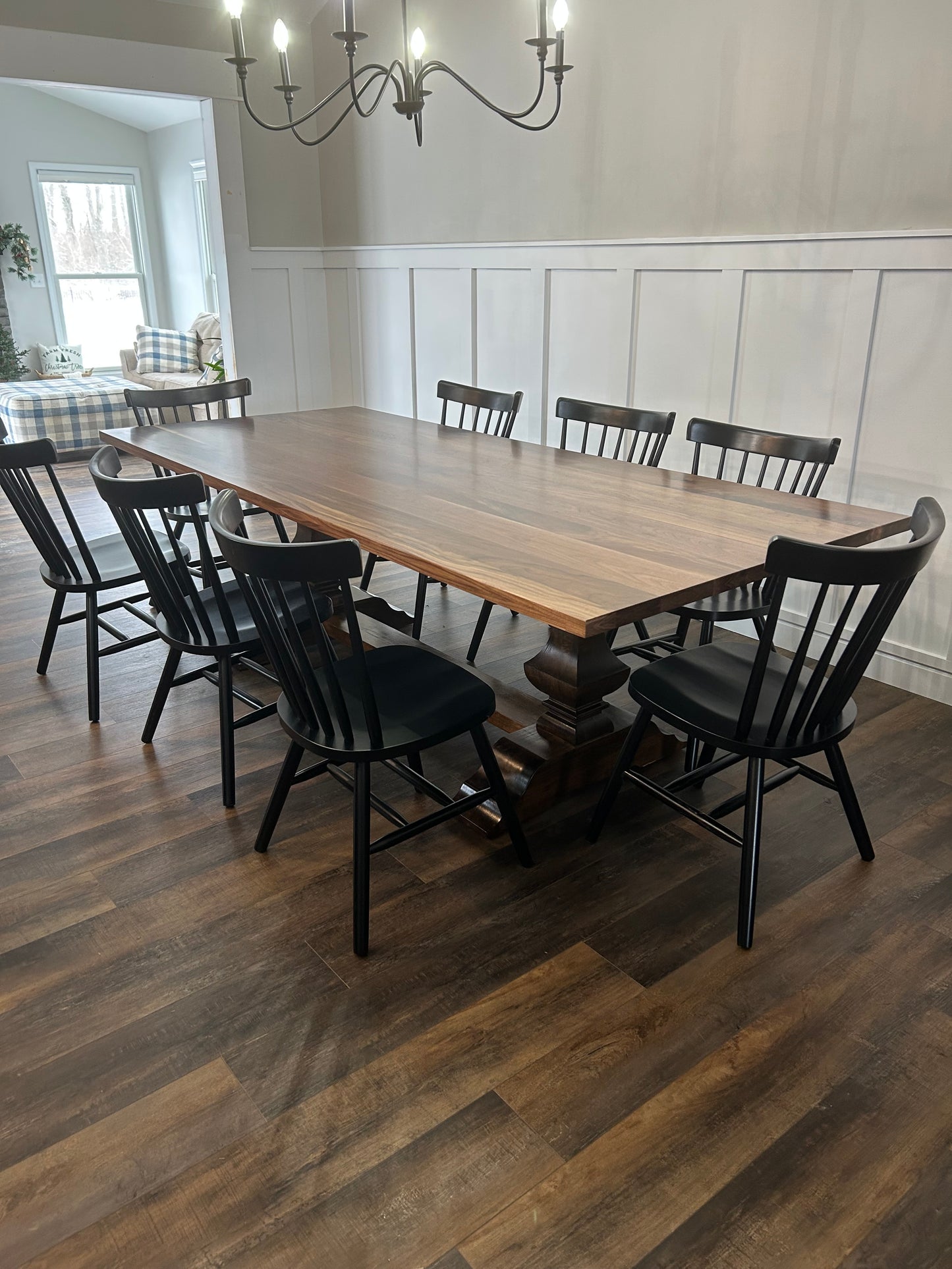The Sierra Sculpted Table in Walnut