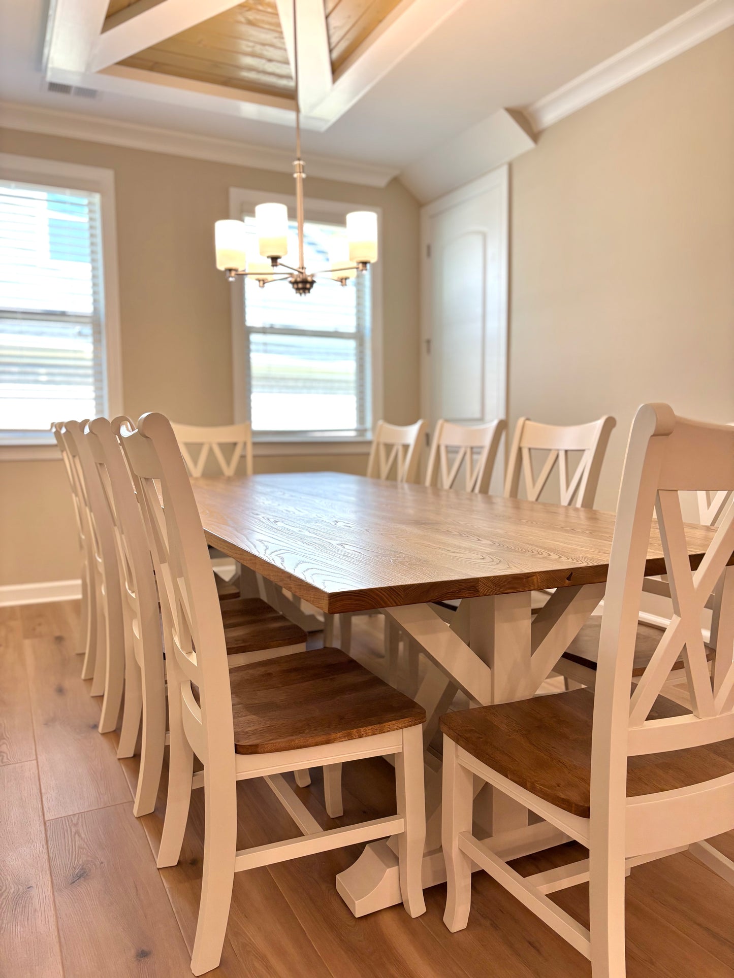The Dune Trestle Table in Oak